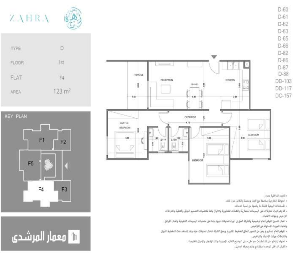 Floor Plan - زهرة الساحل الشمالي معمار المرشدي - Zahra North Coast
