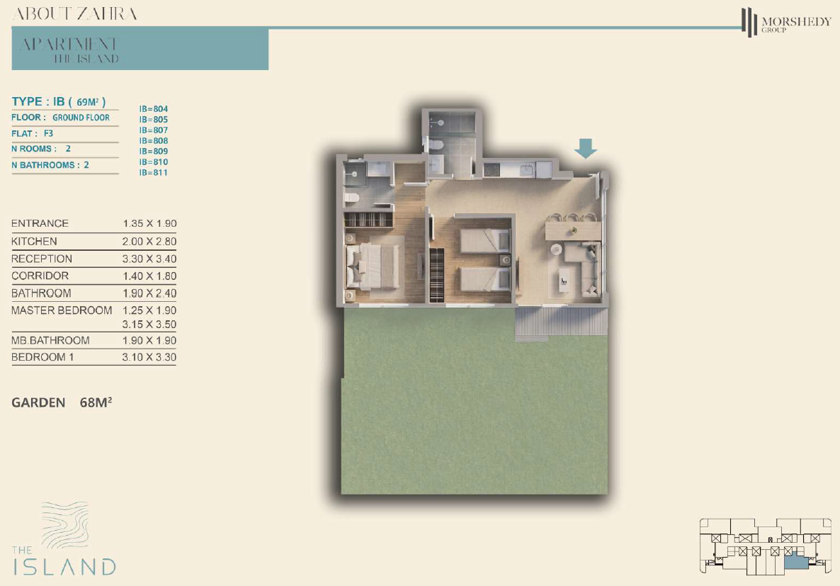 Floor Plan - زهرة الساحل الشمالي معمار المرشدي - Zahra North Coast