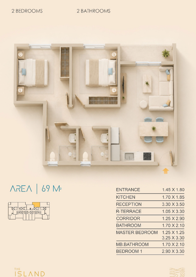Floor Plan - زهرة الساحل الشمالي معمار المرشدي - Zahra North Coast