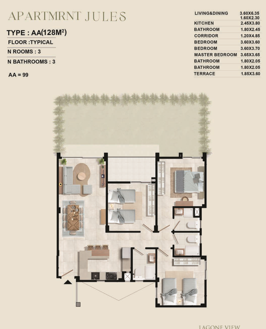 Floor Plan - زهرة الساحل الشمالي معمار المرشدي - Zahra North Coast