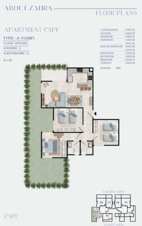 Floor Plan - زهرة الساحل الشمالي معمار المرشدي - Zahra North Coast