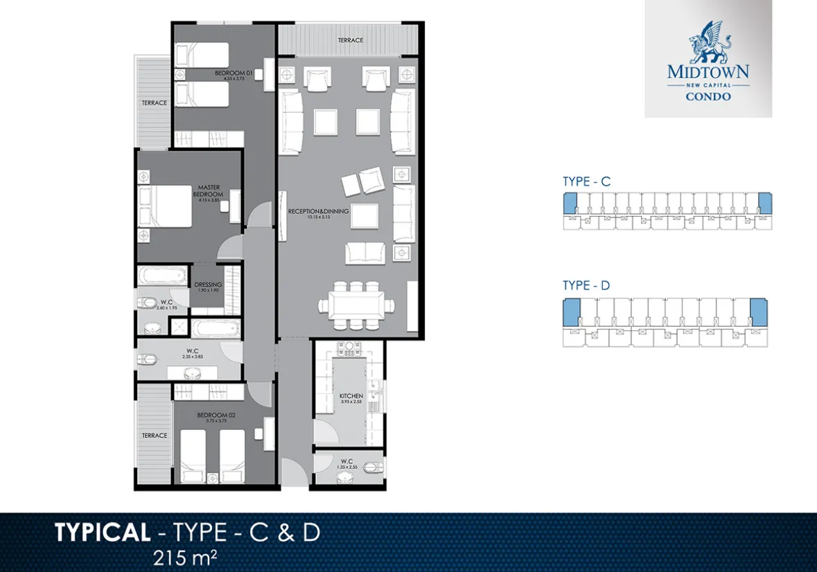Apartment - Midtown Condo New Capital Mall Better Home