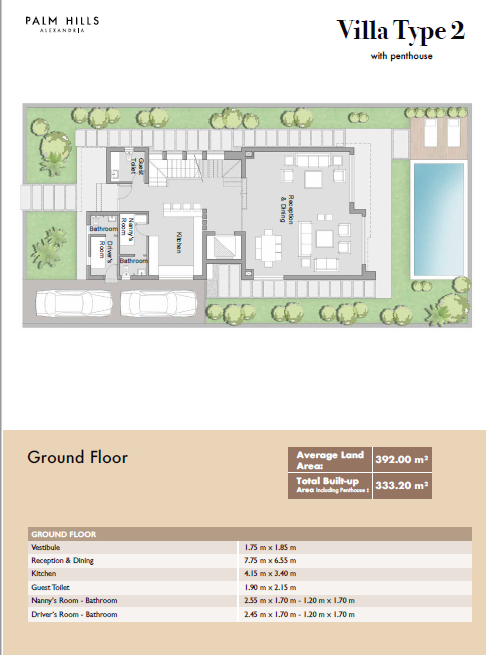 Floor Plan - كمبوند بالم هيلز الإسكندرية - Palm Hills Alexandria