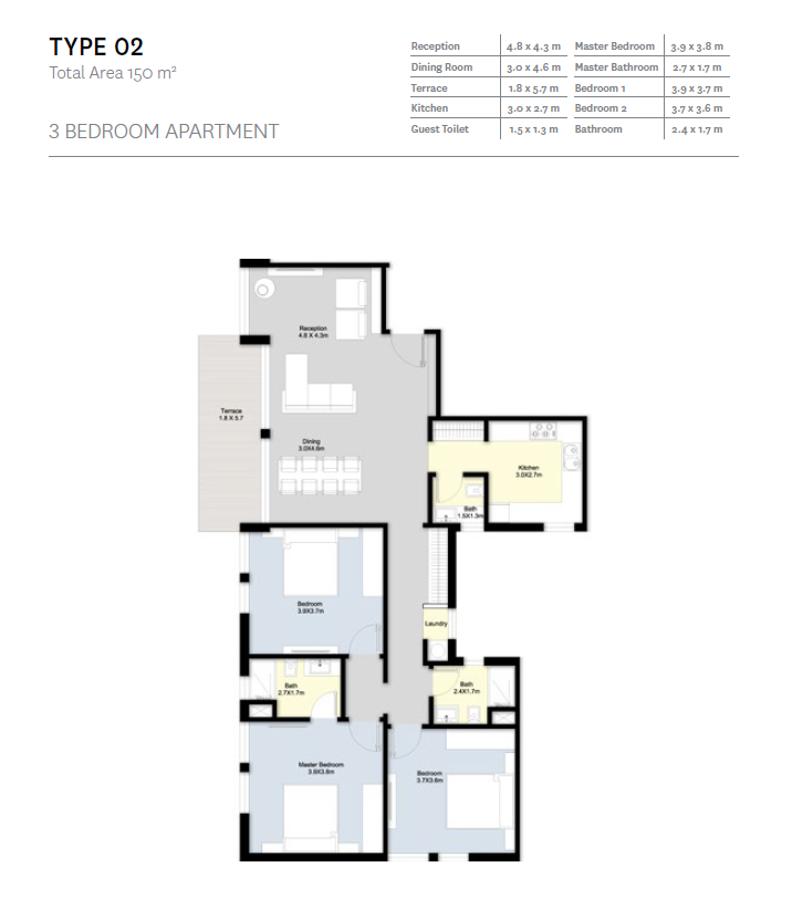 Floor Plan - كمبوند بلوم فيلدز مدينة المستقبل تطوير مصر العقارية - Bloomfields Mostakbal City Compound