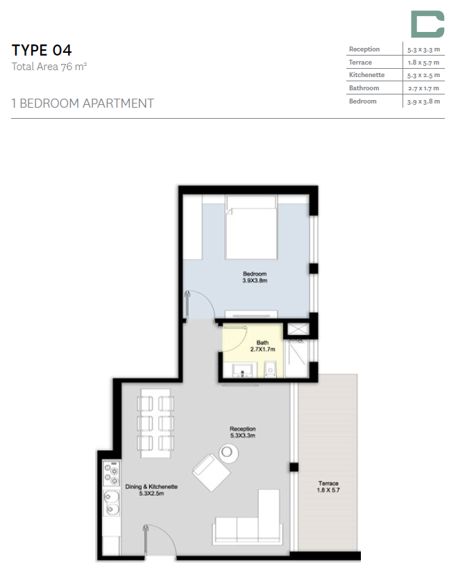 Floor Plan - كمبوند بلوم فيلدز المستقبل سيتي تطوير مصر العقارية - Bloomfields Mostakbal City Compound