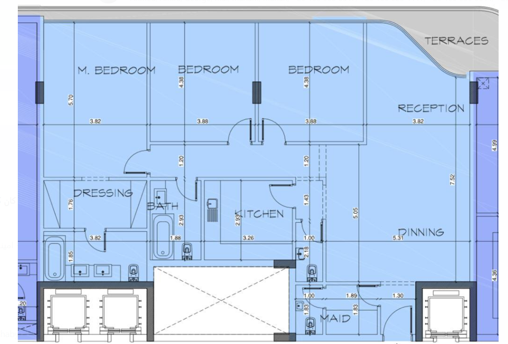 Floor Plan - كمبوند بلوم فيلدز المستقبل سيتي تطوير مصر العقارية - Bloomfields Mostakbal City Compound