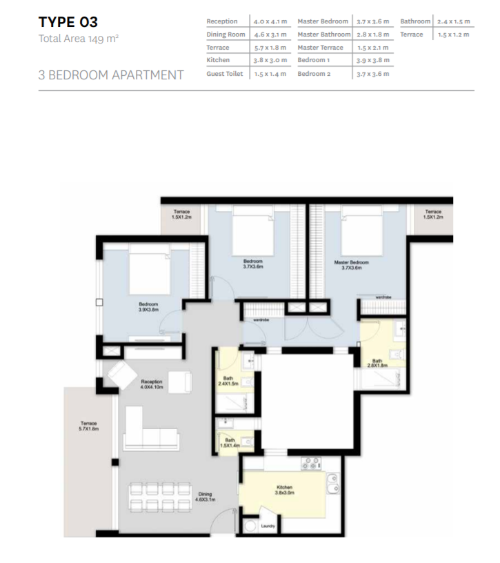 Floor Plan - كمبوند بلوم فيلدز المستقبل سيتي تطوير مصر العقارية - Bloomfields Mostakbal City Compound