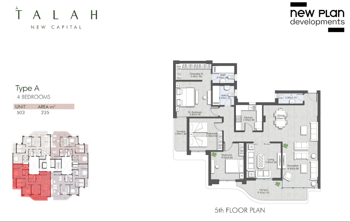 Floor Plan - Talah New Capital Compound New Plan Developments