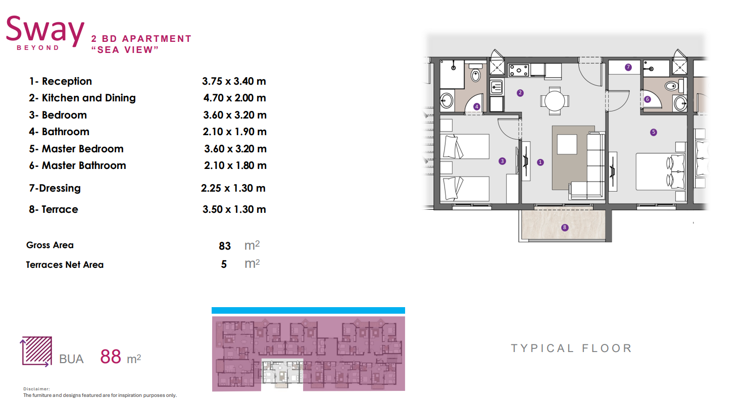 Floor Plan - قرية دوس الساحل الشمالي اكام للتطوير العقاري - Dose North Coast Village
