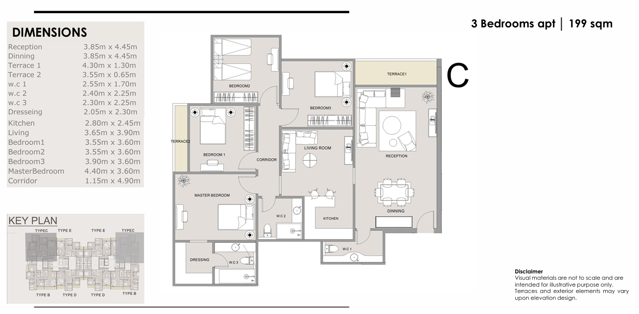 Floor Plan - Right New Capital Compound Emaar Rizk Development