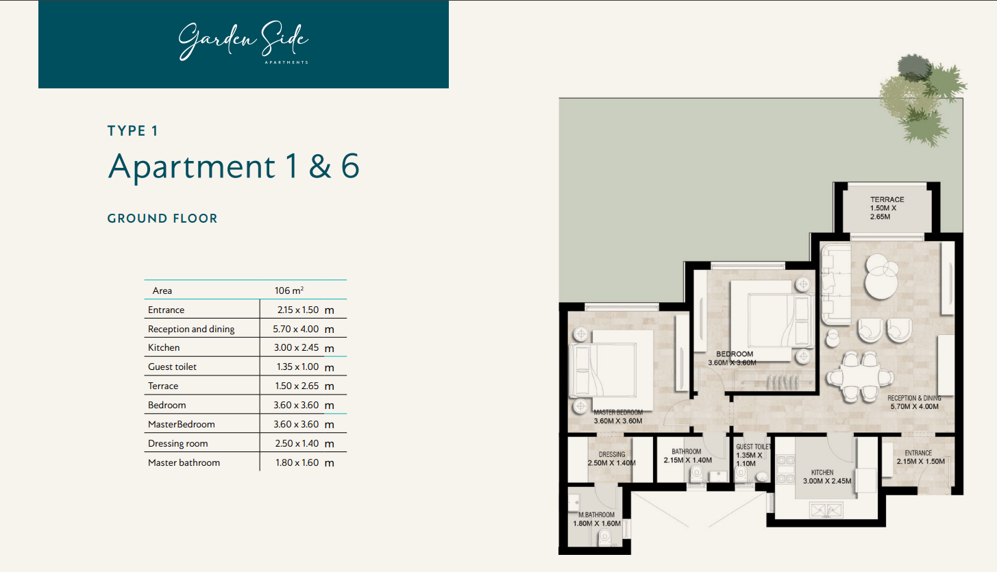Floor Plan - Garden Lakes October Compound Hyde Park Developments