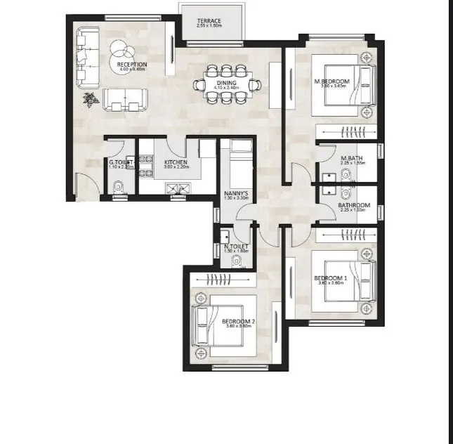 Apartment - كمبوند جاردن ليكس هايد بارك أكتوبر - Garden Lakes October Compound