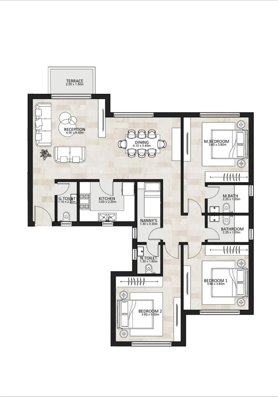 Apartment - كمبوند جاردن ليكس هايد بارك أكتوبر - Garden Lakes October Compound