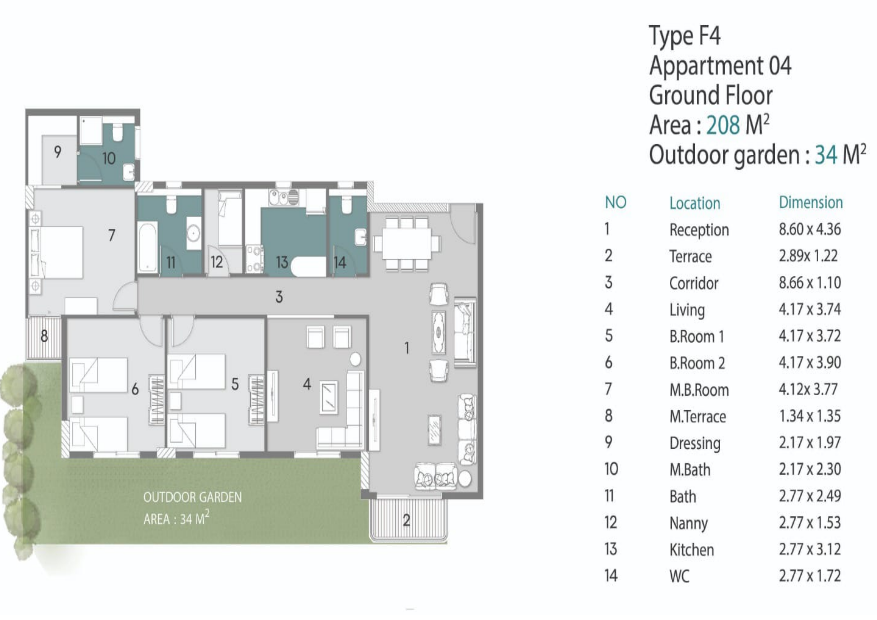 Floor Plan - Ray Residence New Capital Compound Radix Real Estate