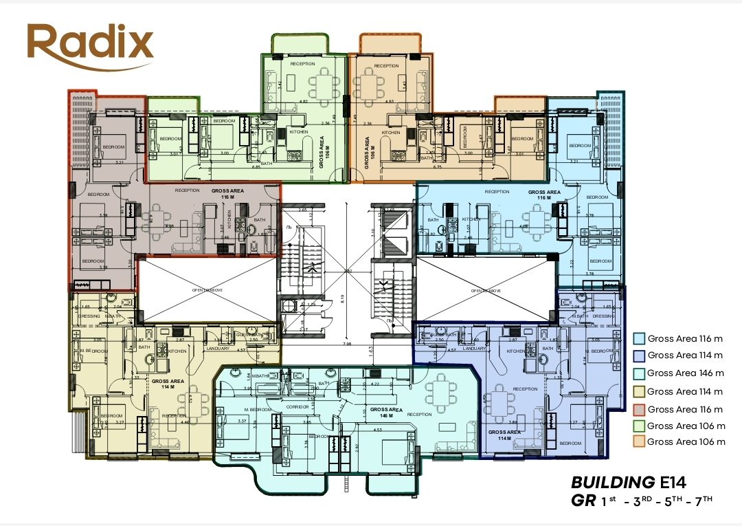 Floor Plan - Ray Residence New Capital Compound Radix Real Estate