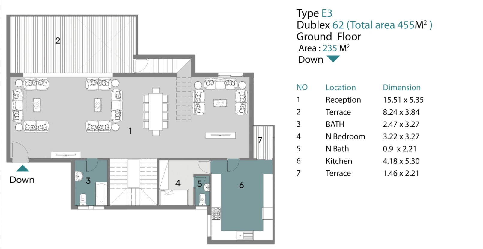 Floor Plan - Ray Residence New Capital Compound Radix Real Estate