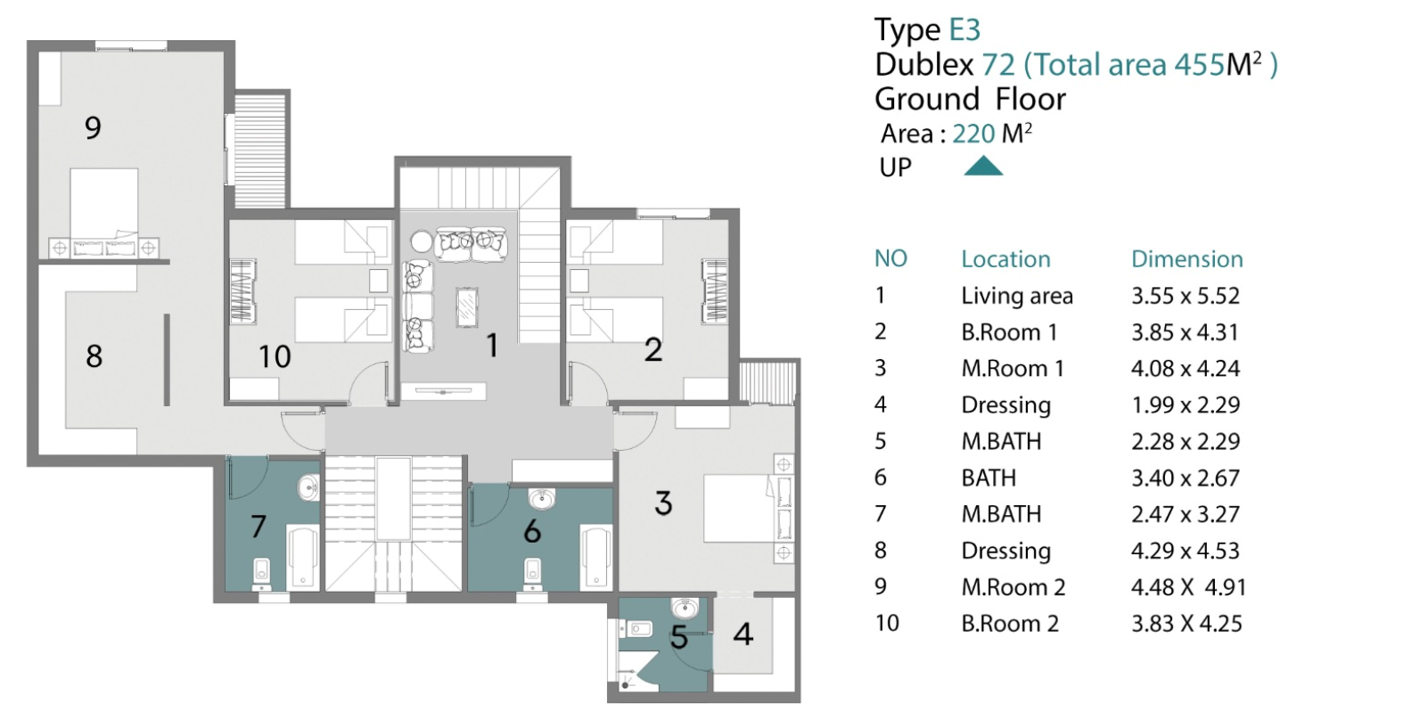 Floor Plan - Ray Residence New Capital Compound Radix Real Estate