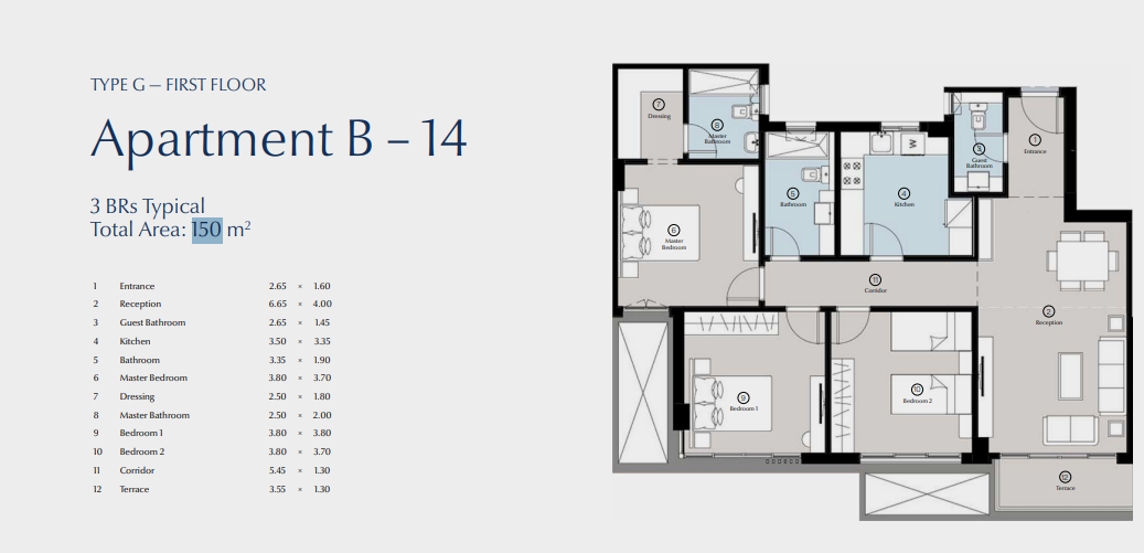 Floor Plan - كمبوند بلو تري القاهرة الجديدة سكاي ابو ظبي للتطوير العقاري - Blue Tree New Cairo Compound