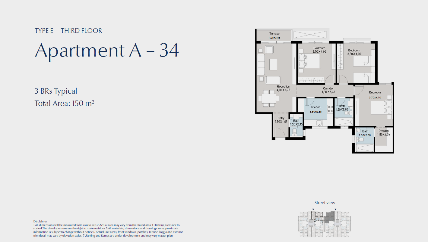 Floor Plan - كمبوند بلو تري القاهرة الجديدة سكاي ابو ظبي للتطوير العقاري - Blue Tree New Cairo Compound