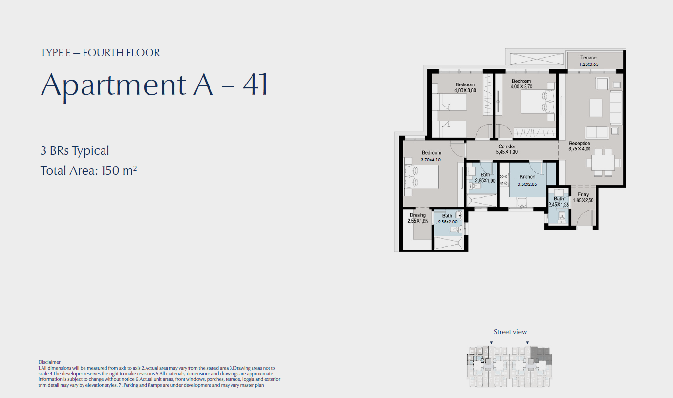 Floor Plan - كمبوند بلو تري القاهرة الجديدة سكاي ابو ظبي للتطوير العقاري - Blue Tree New Cairo Compound