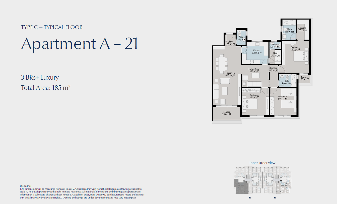 Floor Plan - كمبوند بلو تري القاهرة الجديدة سكاي ابو ظبي للتطوير العقاري - Blue Tree New Cairo Compound