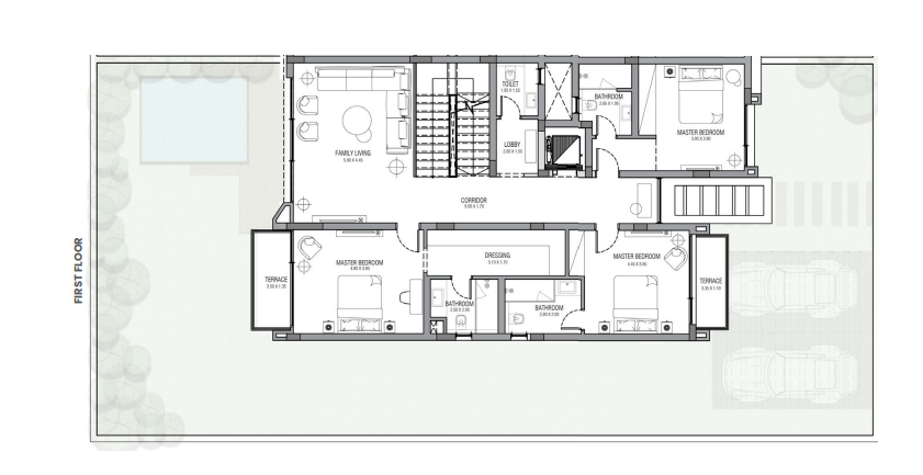Floor Plan - Saada New Cairo Compound Horizon Egypt Real Estate