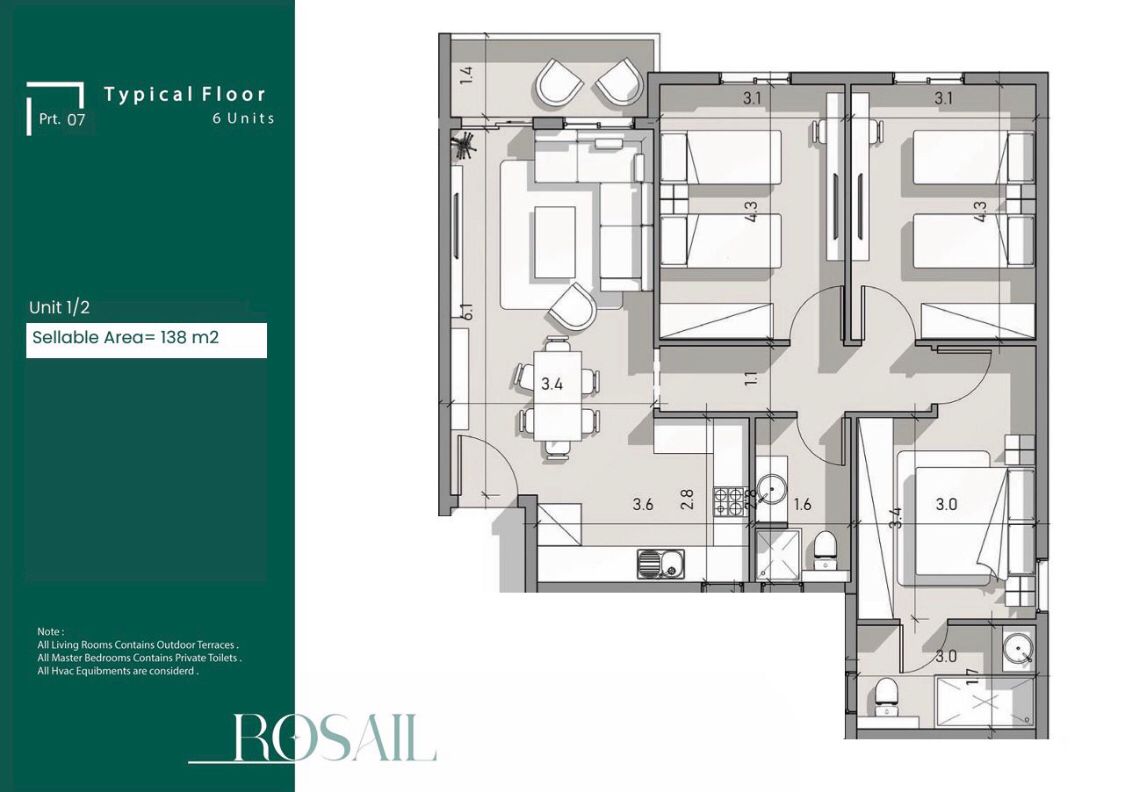 Floor Plan - كمبوند روسيل سيتي المستقبل سيتي خالد صبري هولدينج - Rosail City Mostakbal City Compound