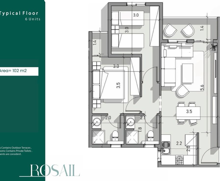 Floor Plan - Rosail City Mostakbal City Compound Khaled Sabry Holding