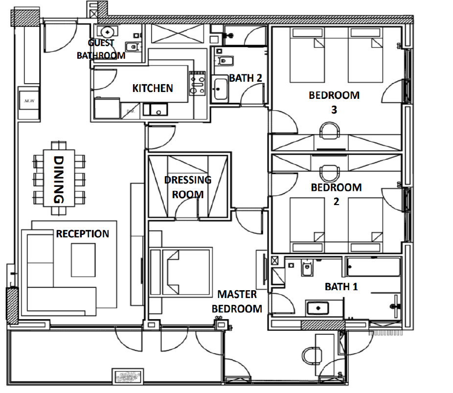 Floor Plan - كمبوند اركان بالم الشيخ زايد - Arkan Palm New Zayed Compound