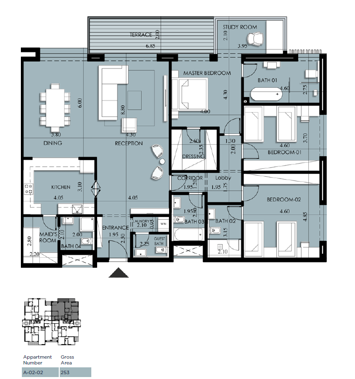Floor Plan - Arkan Palm New Zayed Compound