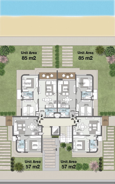Floor Plan - كون رأس الحكمة مباني أدريس للتطوير العقاري - Koun Ras El Hikma