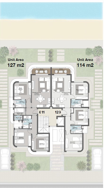 Floor Plan - كون رأس الحكمة مباني أدريس للتطوير العقاري - Koun Ras El Hikma