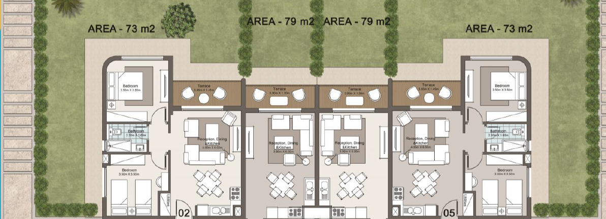 Floor Plan - كون رأس الحكمة مباني أدريس للتطوير العقاري - Koun Ras El Hikma
