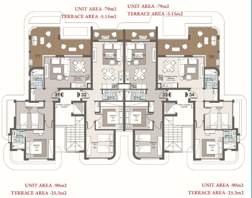 Floor Plan - كون رأس الحكمة مباني أدريس للتطوير العقاري - Koun Ras El Hikma