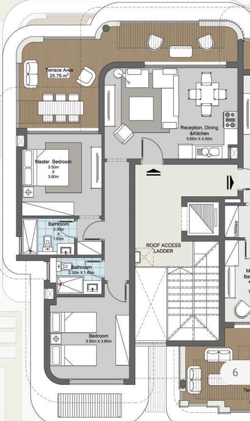 Floor Plan - كون رأس الحكمة مباني أدريس للتطوير العقاري - Koun Ras El Hikma
