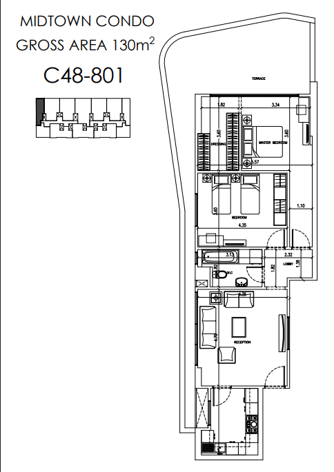 Floor Plan - Midtown Condo prices