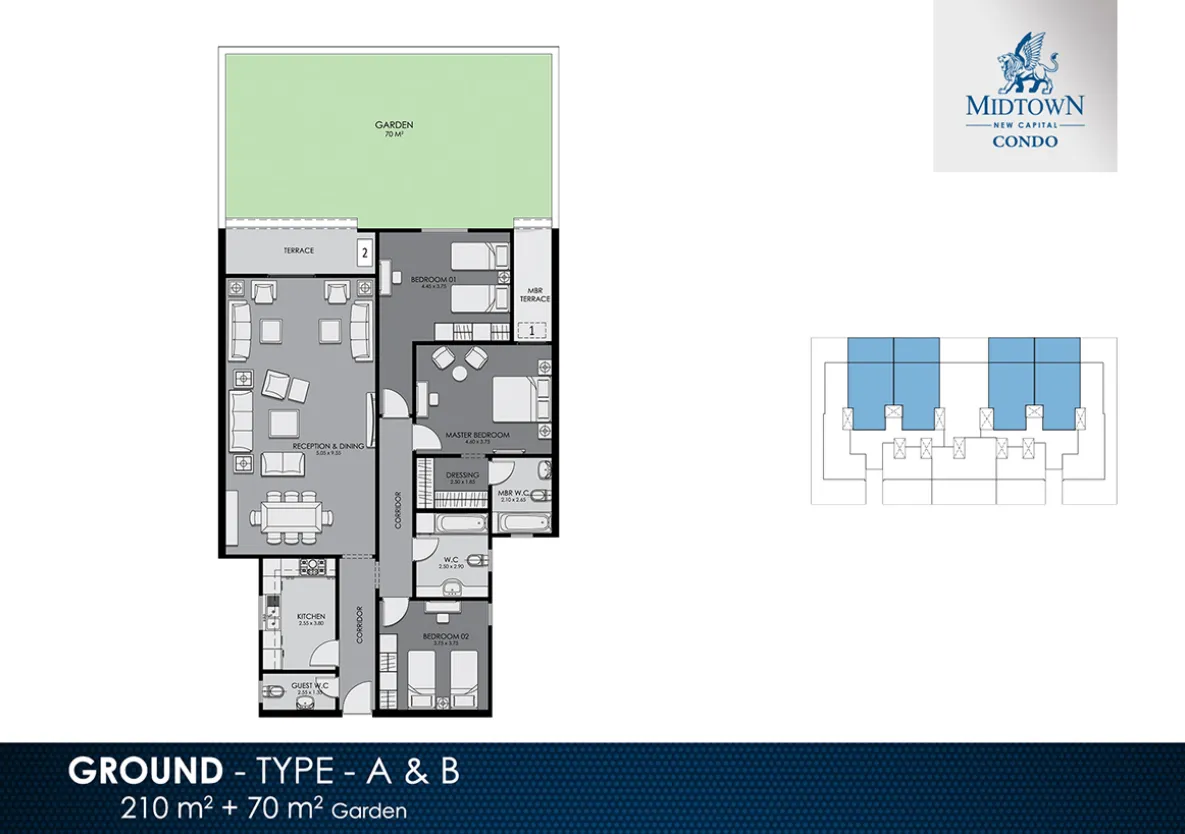 Apartment - Midtown Condo New Capital location
