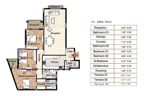 Floor Plan - Explore the exceptional prices and spaces of Oia Compound New Administrative Capital and own your unit in the most luxurious neighborhoods of New Administrative Capital