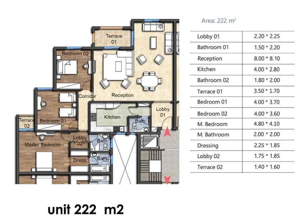 Floor Plan - Explore the exceptional prices and spaces of Oia Compound New Administrative Capital and own your unit in the most luxurious neighborhoods of New Administrative Capital