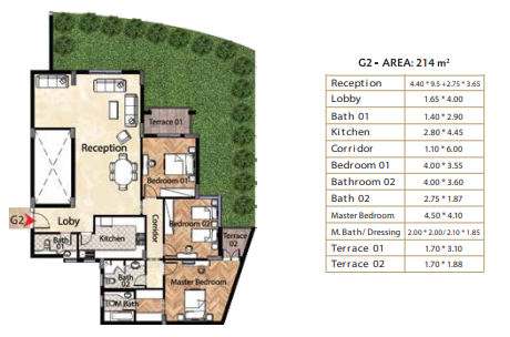 Floor Plan - Choose the meter price in Oia Compound New Administrative Capital as your best real estate investment