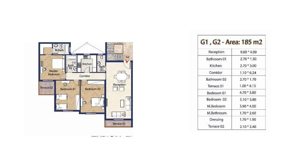 Floor Plan - Choose the meter price in Oia Compound New Administrative Capital as your best real estate investment