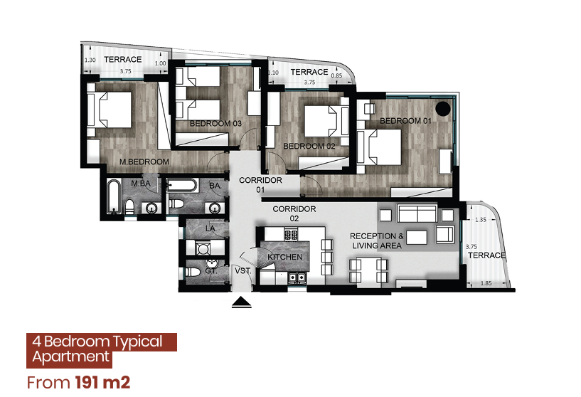 Floor Plan - Start your investment now and book your unit to get the best prices in Armonia Compound New Capital