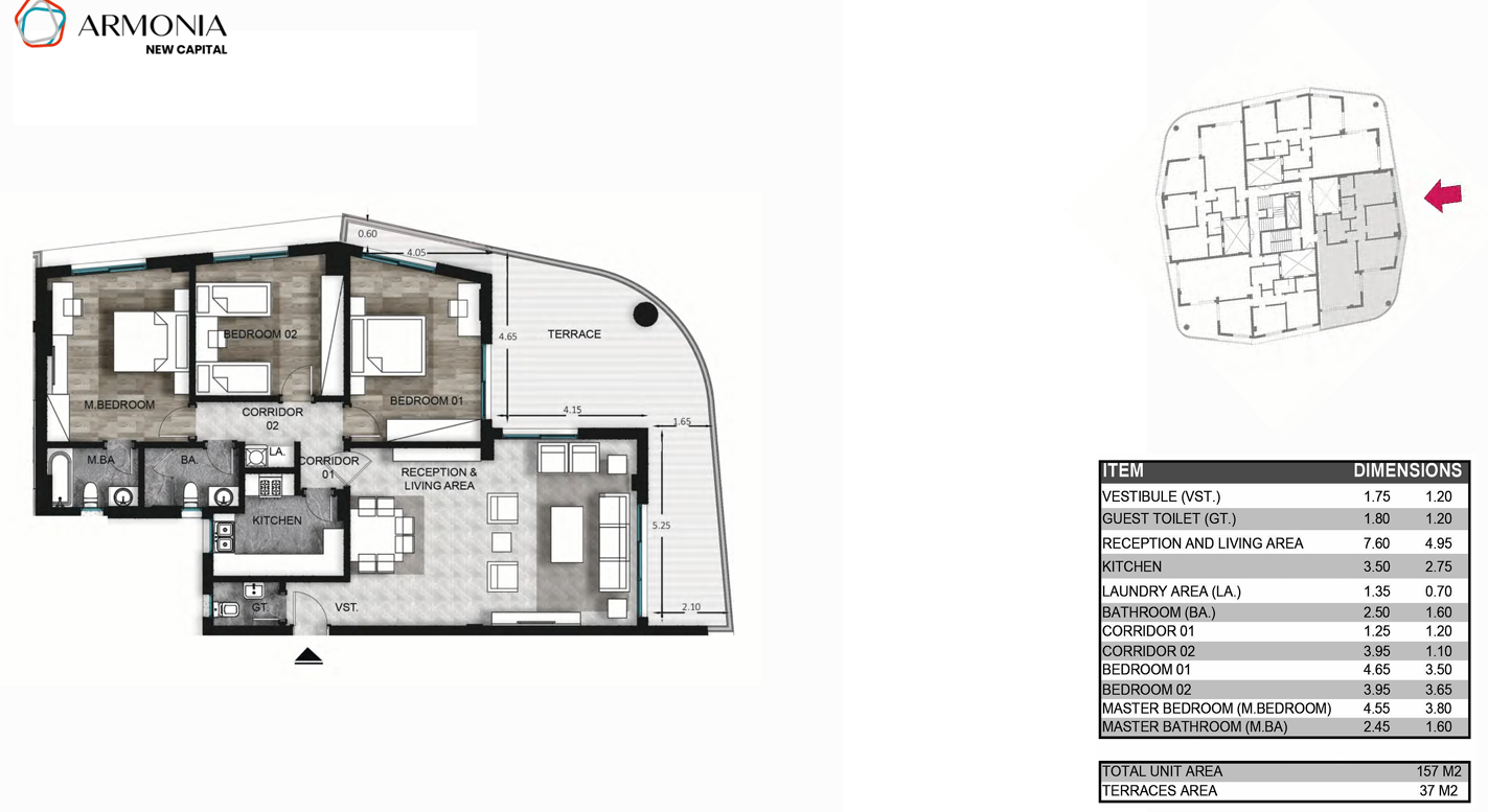 Floor Plan - Own your unit now and enjoy a range of features in Armonia New capital