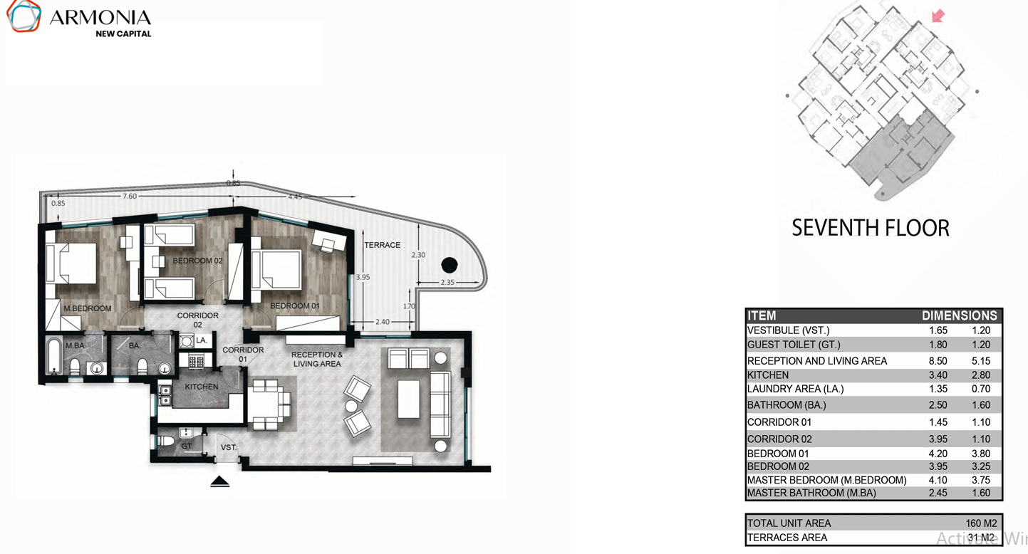 Floor Plan - Own your unit now and enjoy a range of features in Armonia New capital