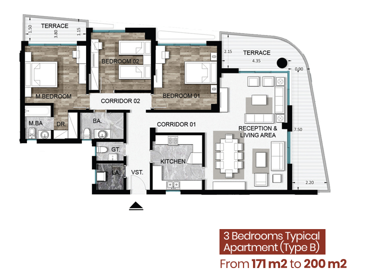 Floor Plan - Do not delay, as the ideal life you long for is now in your hands in villas for sale in Armonia New Capital