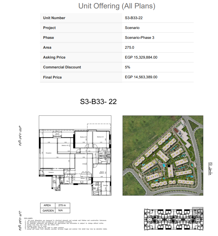 Floor Plan - An investment at the cheapest price per square meter in Scenario Compound