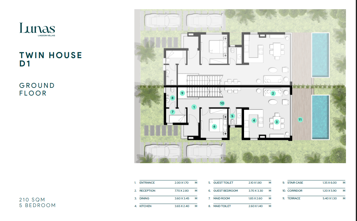 Floor Plan - قرية أزها الساحل الشمالي مدار للتطوير العقاري - Azha North Coast Village