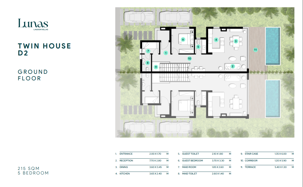 Floor Plan - قرية أزها الساحل الشمالي مدار للتطوير العقاري - Azha North Coast Village