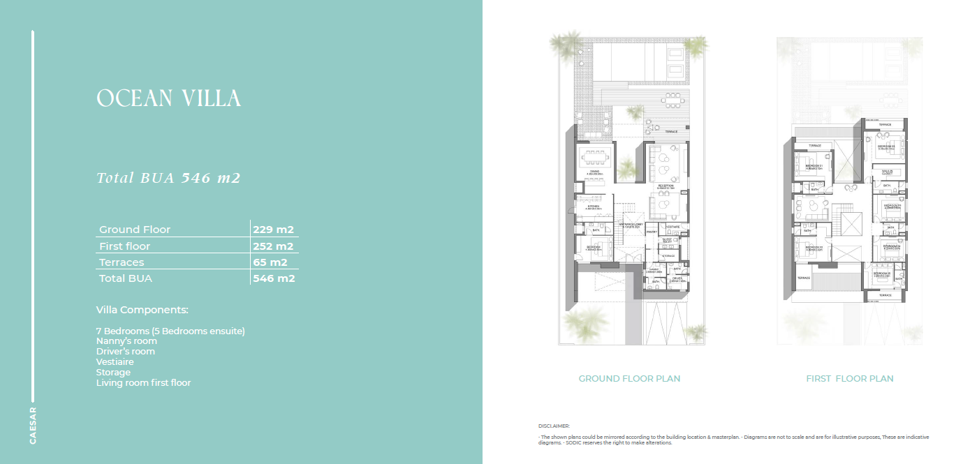 Floor Plan - سيزر ايلاند الساحل الشمالي سوديك للتطوير العقاري - Caesar Island North Coast