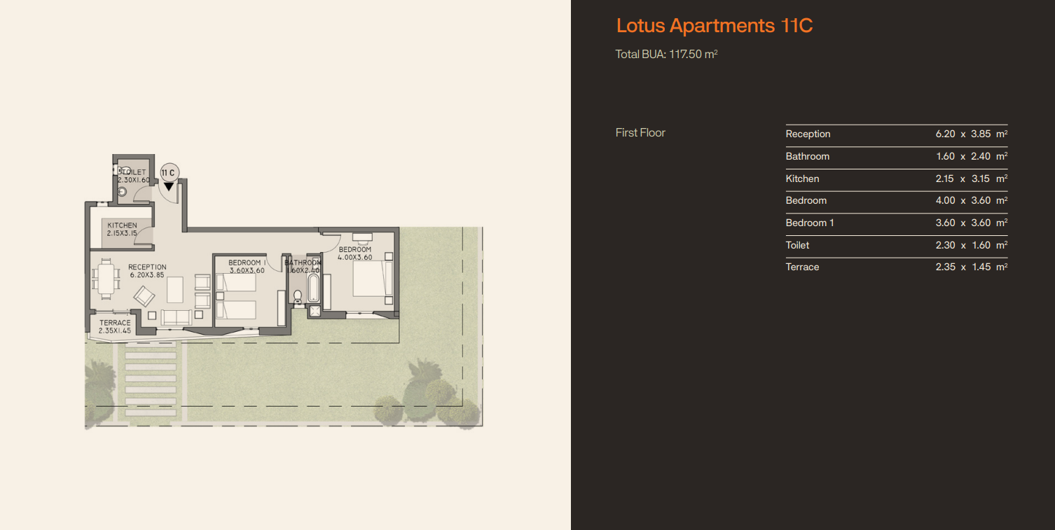 Floor Plan - ابدأ مشروعك الاستثماري بأحسن اسعار شقق كمبوند تاج سيتي القاهره الجديده